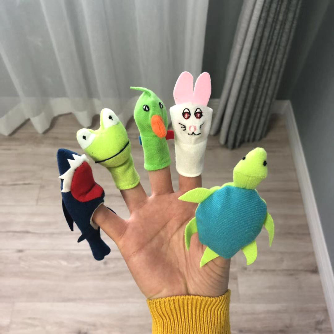 宜家国内代购迪塔迪尤尔指偶多色小动物布艺手套指偶