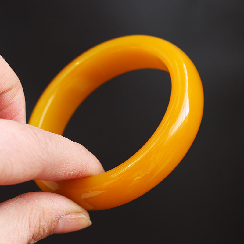 手镯玉手新疆和田黄玉金丝玉黄龙玉鸡油黄手饰