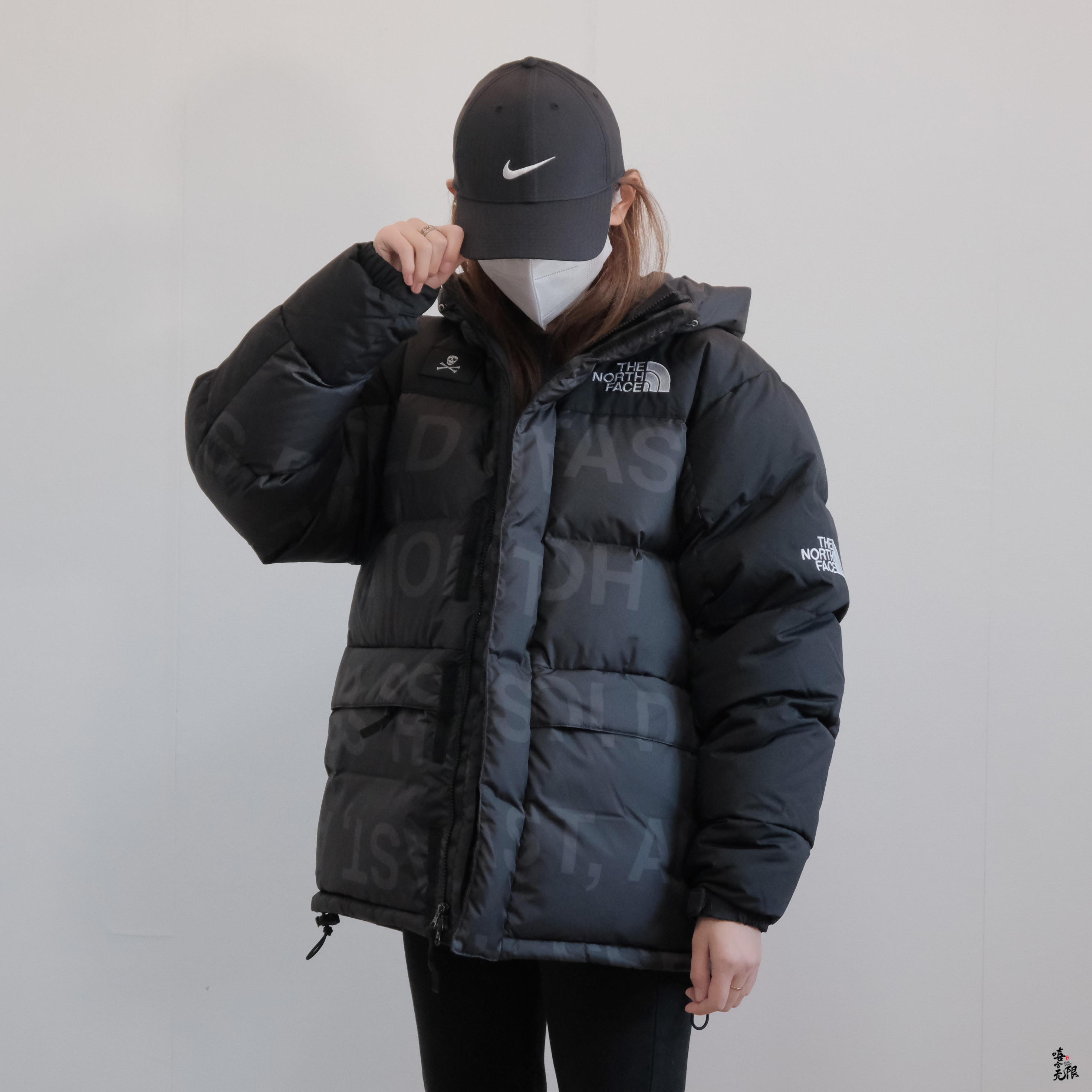 thenorthface韩版北面鹅绒骷髅小标羽绒服男女运动羽绒服