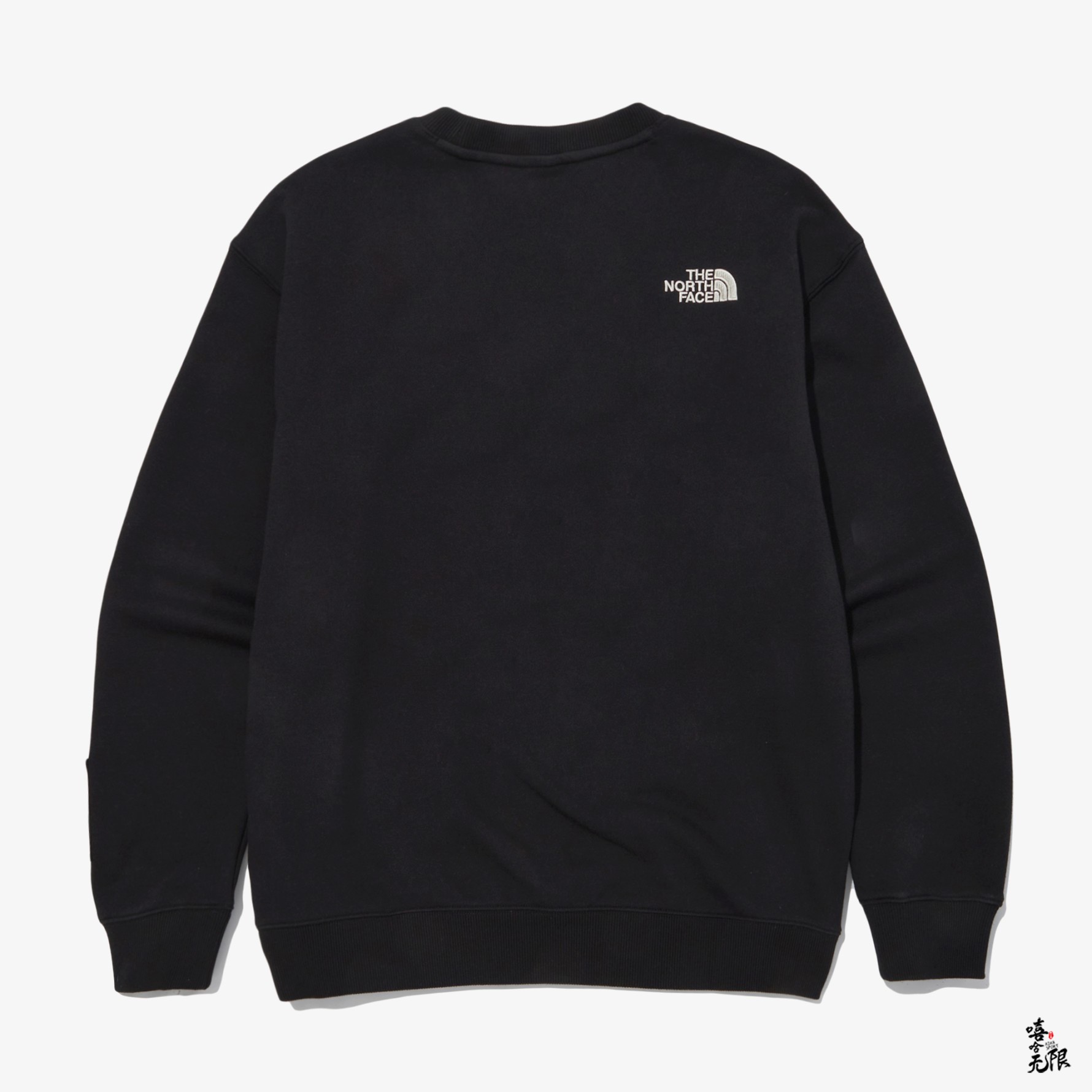 thenorthface北面刺绣logo纯色圆领套头卫衣运动卫衣