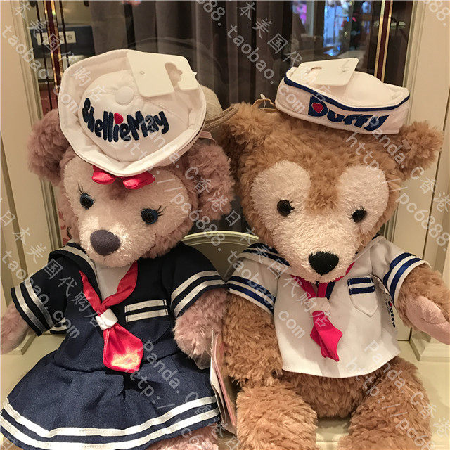 香港迪士尼乐园 duffy达菲熊 shelliemay雪莉玫 水手服换装毛公仔