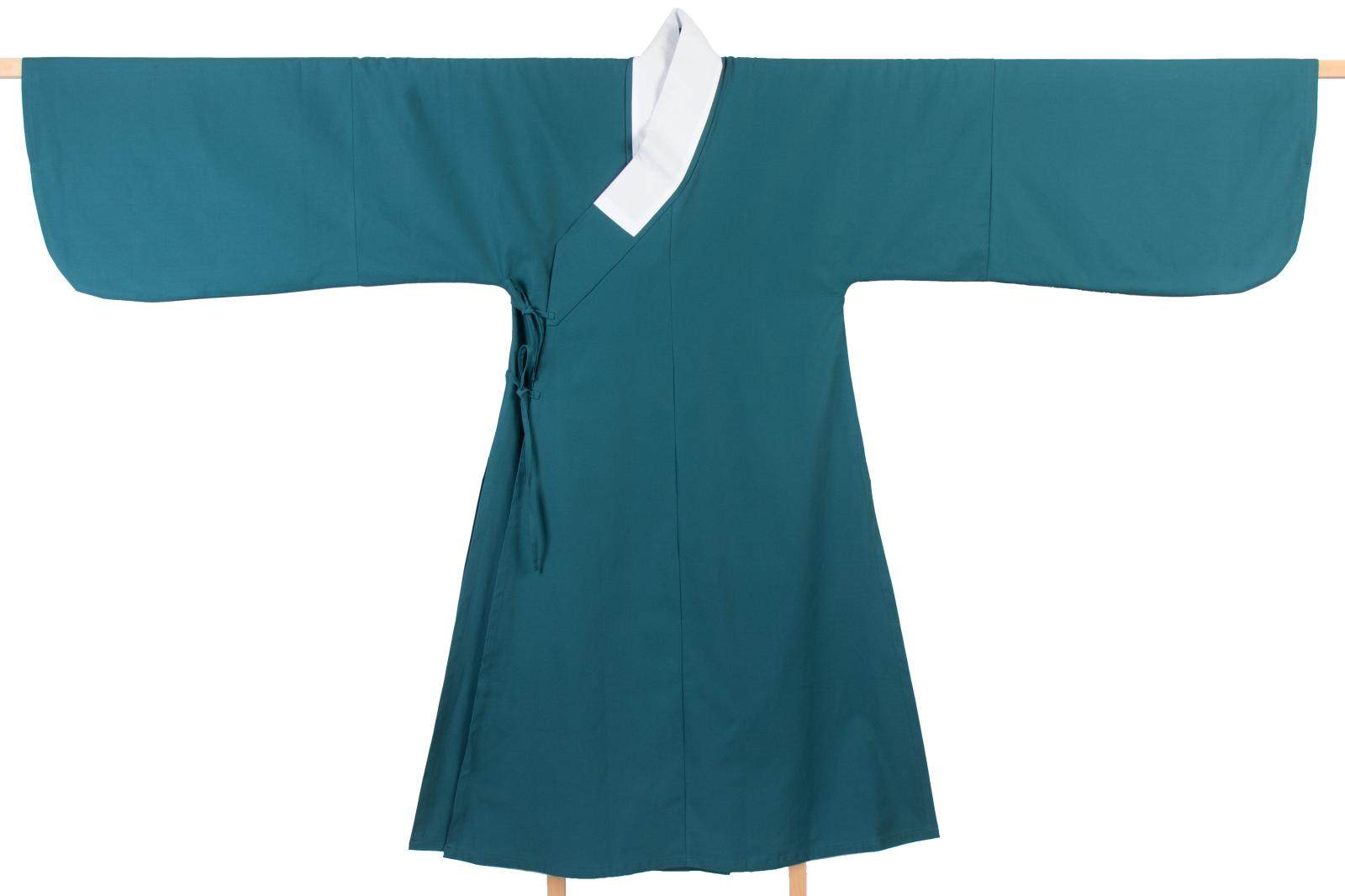 淮边筱竹量身定制汉服直裰素色琵琶汉服定制