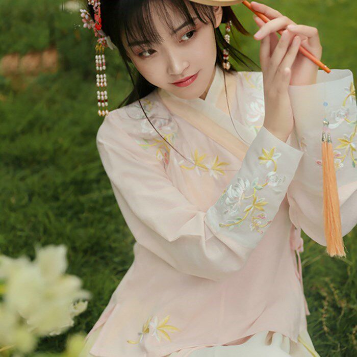 双笙原创汉服女清新淡雅中国国风日常汉元素飘逸民族服装
