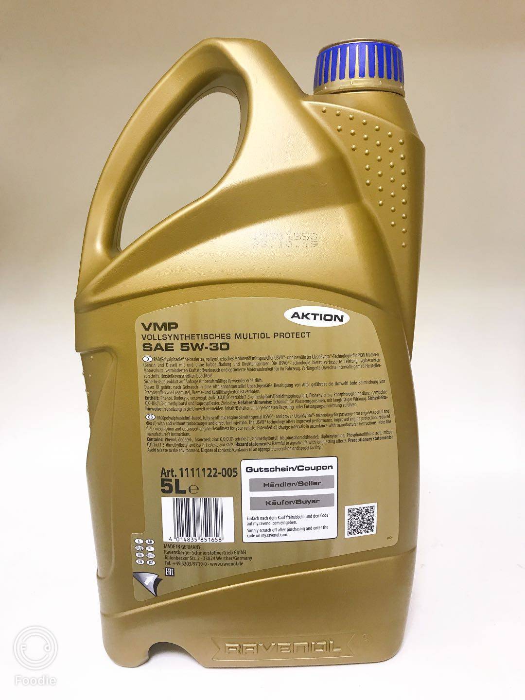 德国拉锋ravenolusvo系列vmp5w30c3合成合成机汽机油