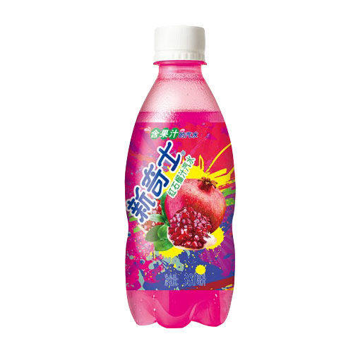 屈臣氏新奇士粉红红西柚乳酸酸味果汁汽水碳酸饮料果味