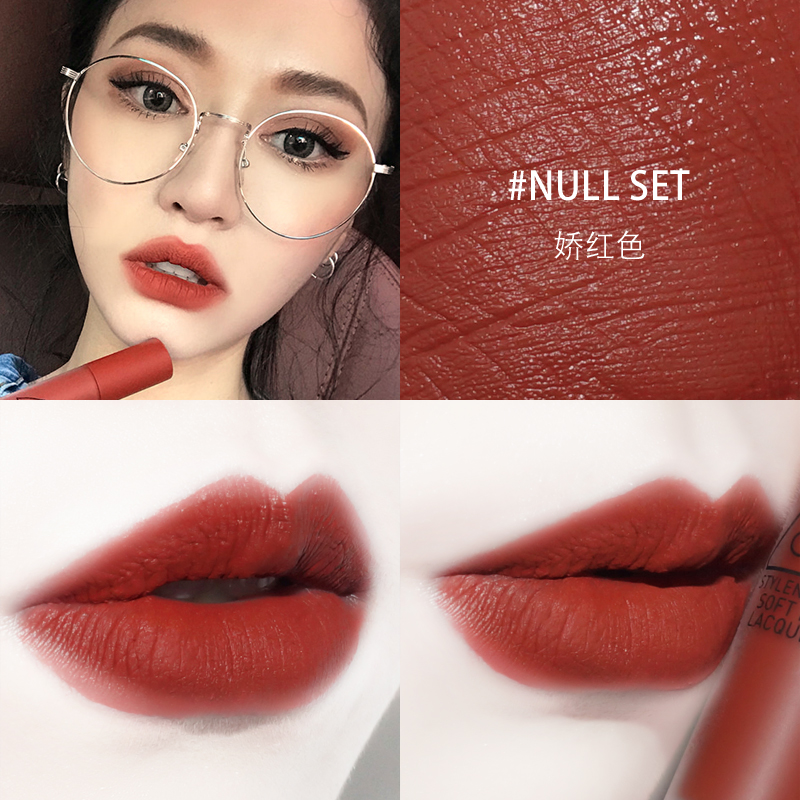 3ce唇釉口红丝绒哑光雾面血浆色#change mode#tawny red#null set
