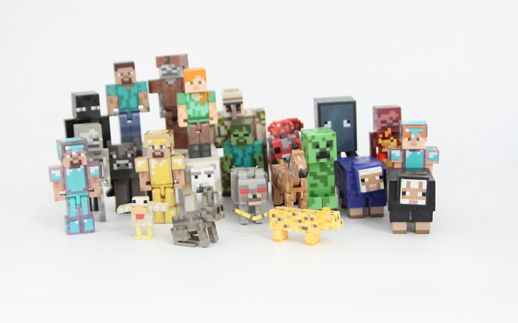 正版散货minecraft我的世界玩具公仔积木玩偶小黑苦力怕摆件手办
