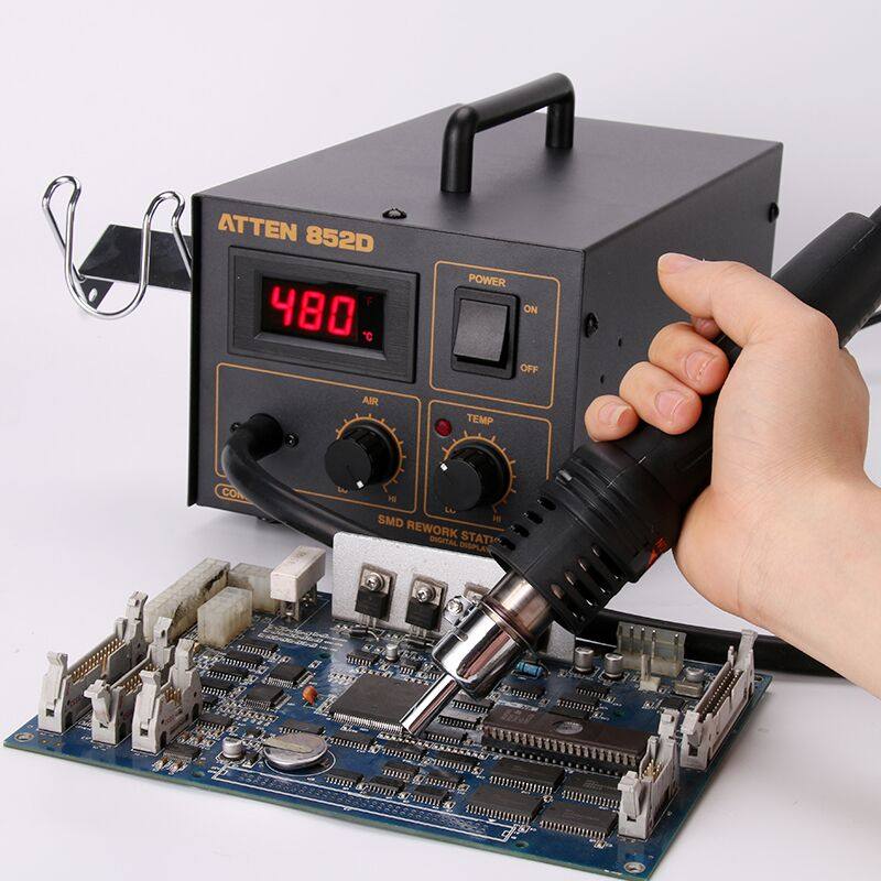 热风安泰信at852d858d数显拆焊台温度显示枪拆焊台焊台