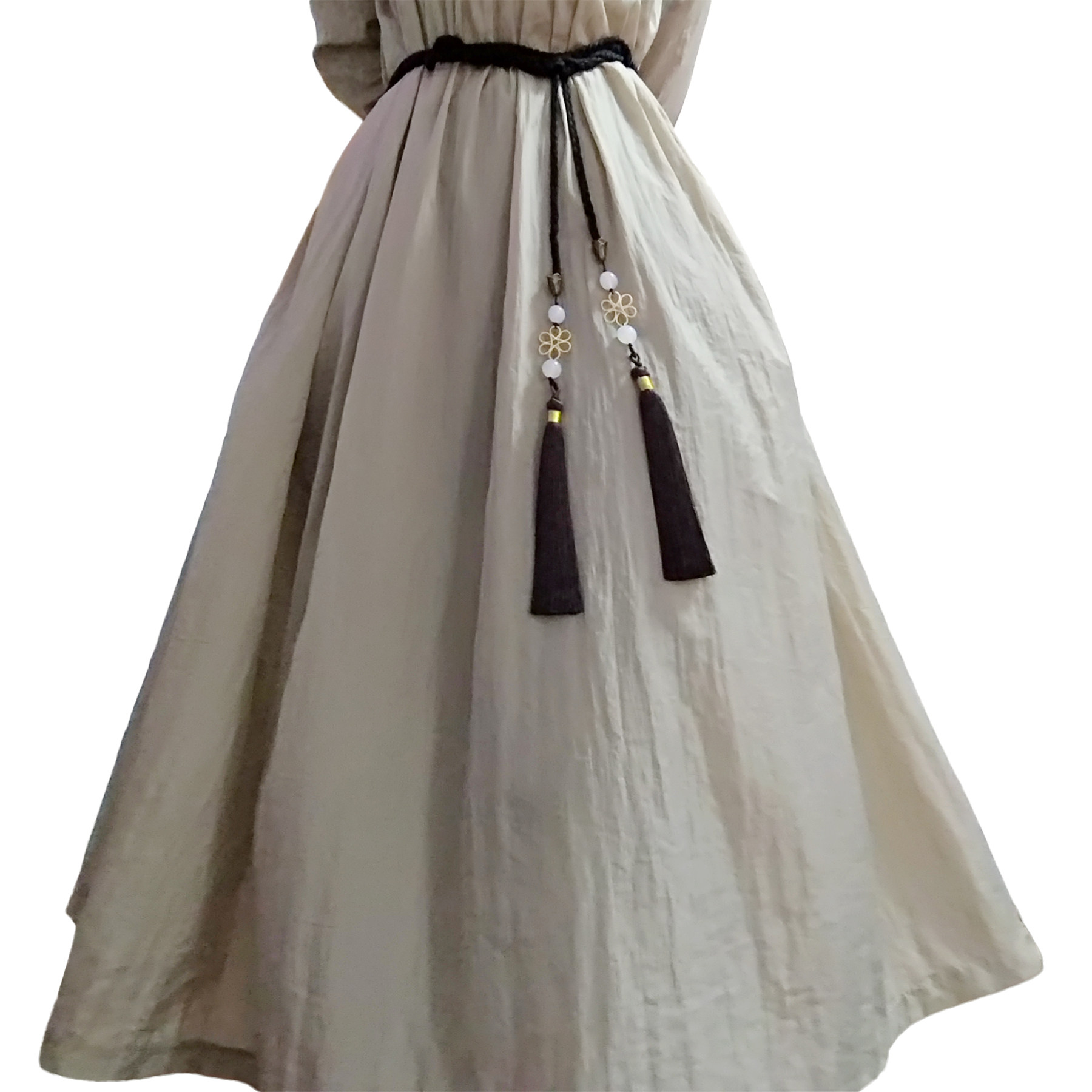 古风汉服宫绦玛瑙冰丝流苏古装超长腰绳复古其它首饰