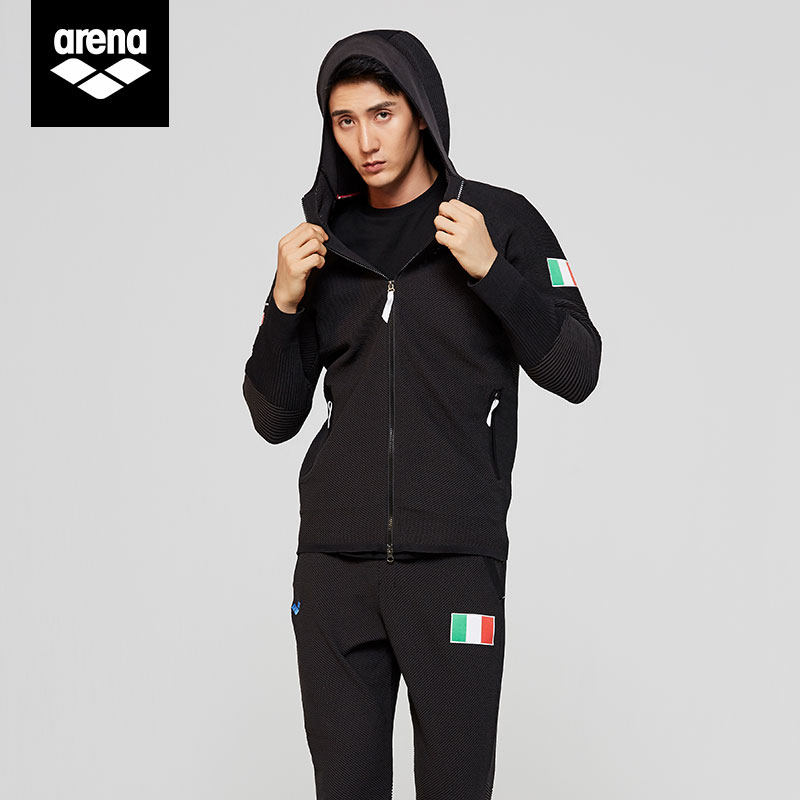运动arena阿瑞娜外套上衣意大利国家队logo休闲男士运动茄克