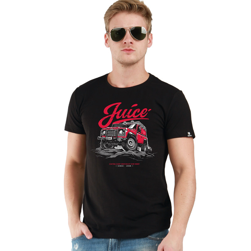 越野夏季短袖路虎defender创意图案潮牌半袖汗衫t恤