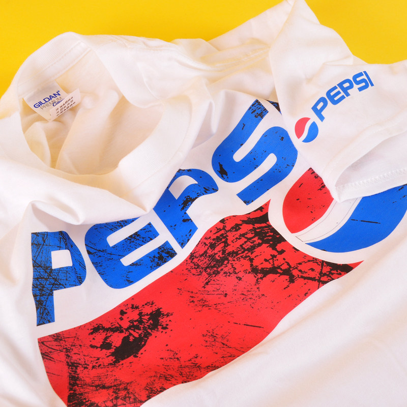 百事可乐联名pepsi短袖纯棉男士衣服2021半袖时尚t恤