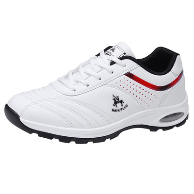 奈克保罗男鞋皮革气垫休闲鞋运动鞋跑步旅游鞋小白波鞋软面单鞋