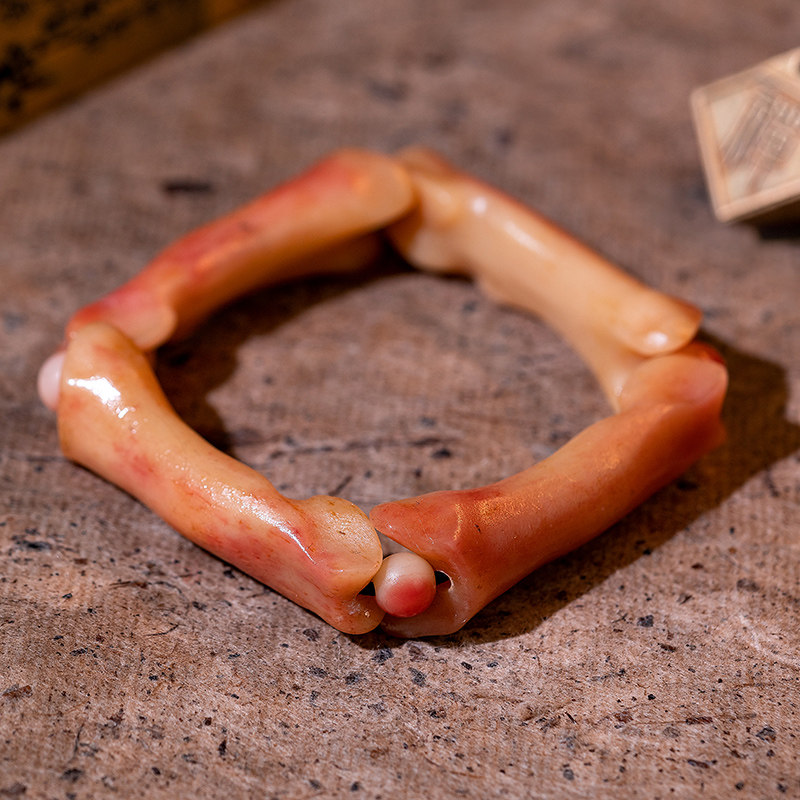 天然满血骆驼趾骨手串保真骨头手链男士民族风手链