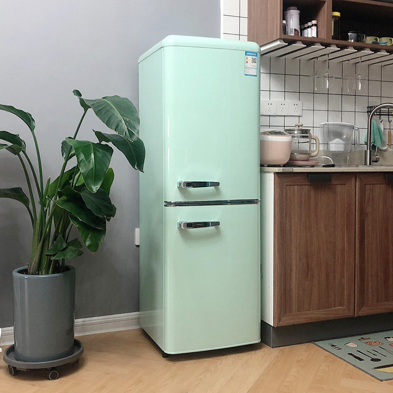 金松bcd-133r 小型家用冷藏冷冻双门美式复古冰箱租房怀旧化妆品