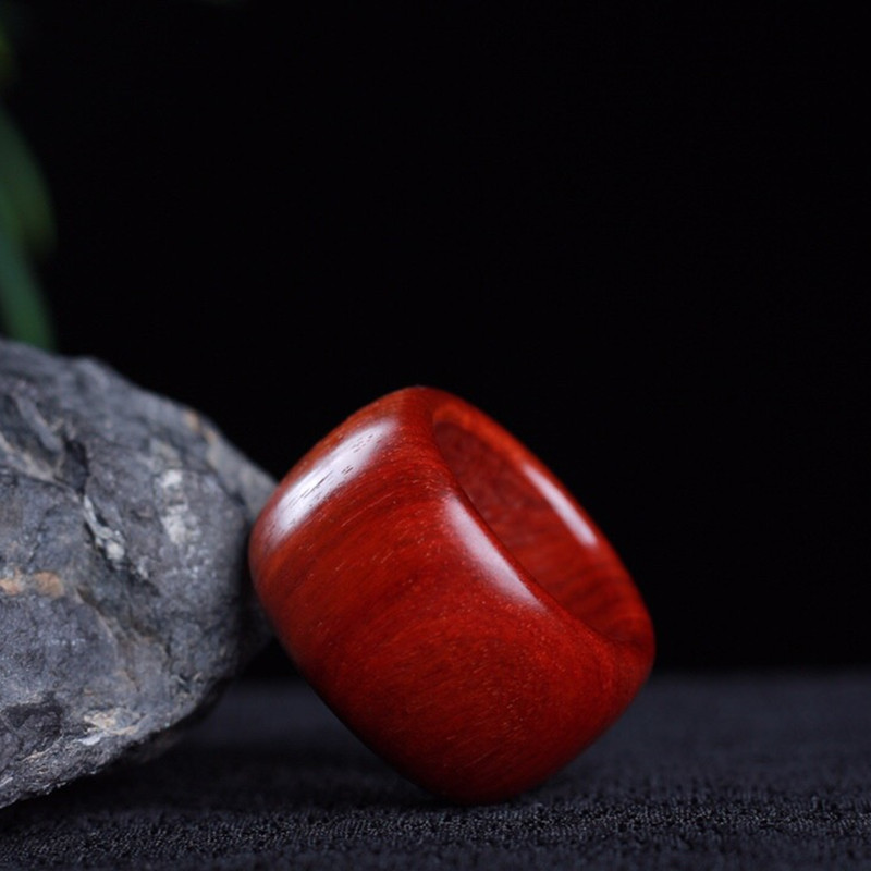 檀木扳指大拇指复古宫廷文玩武扳指男女女款戒指戒指