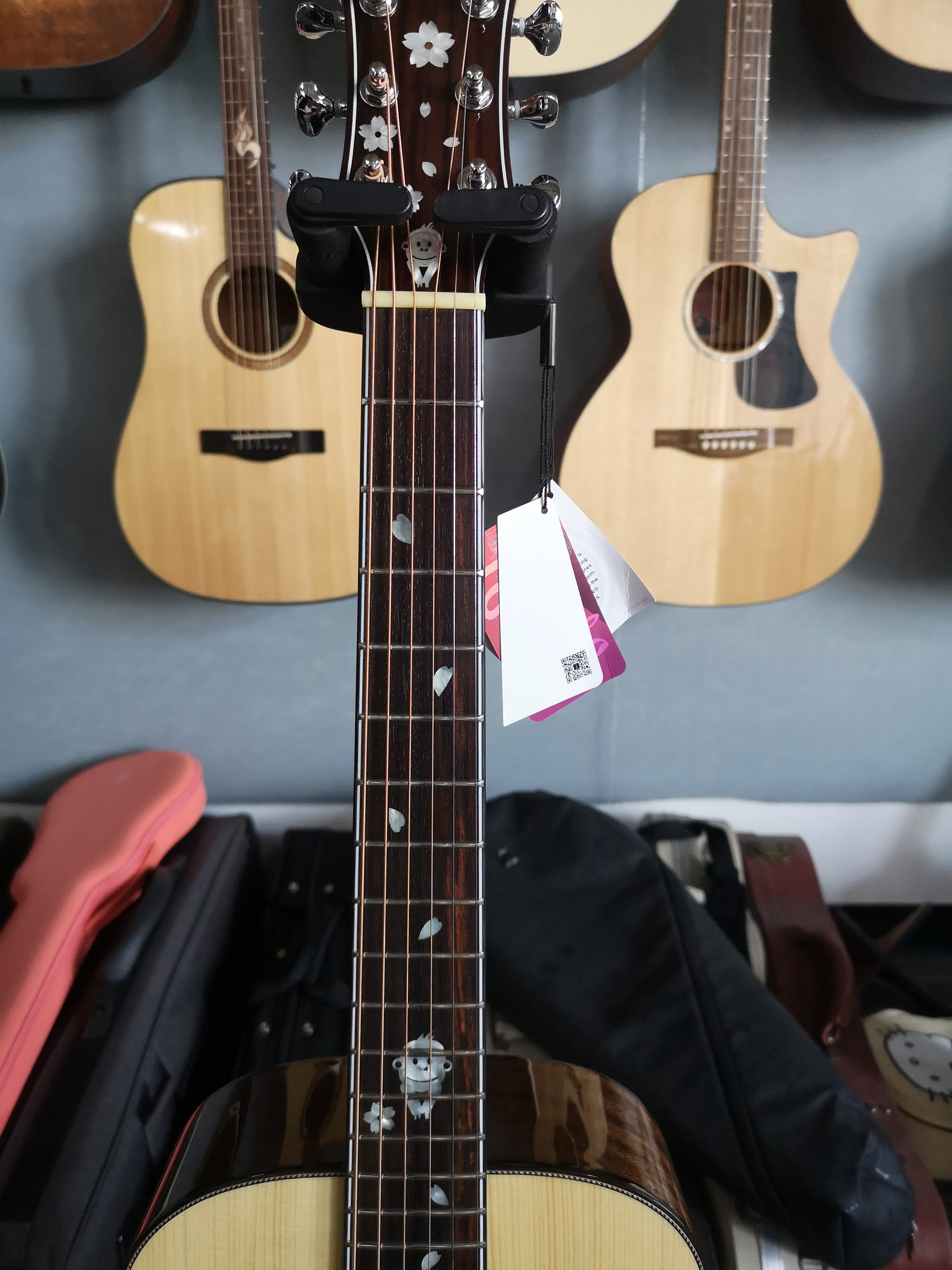 吉他美罗mollo34m-tg民谣单板花狸儿童旅行面单吉他-民谣吉他