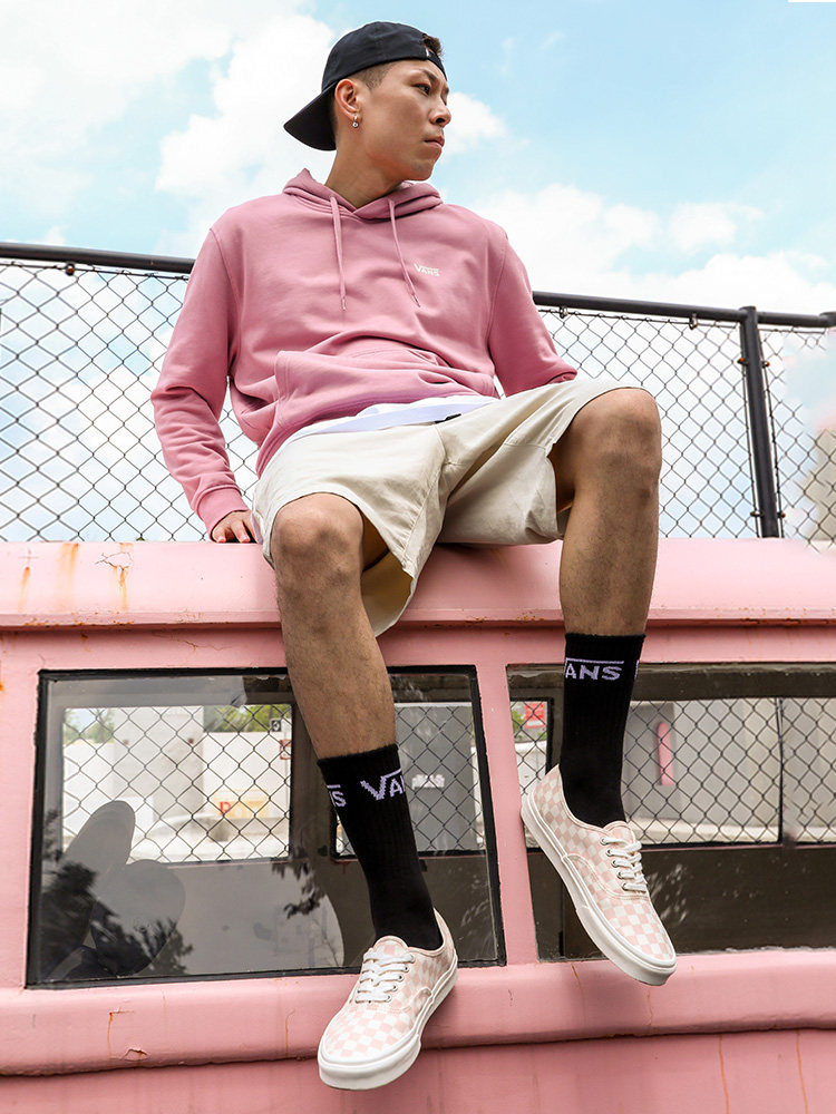 老万vans范斯帆布aut粉色棋盘格低帮休闲板鞋帆布鞋