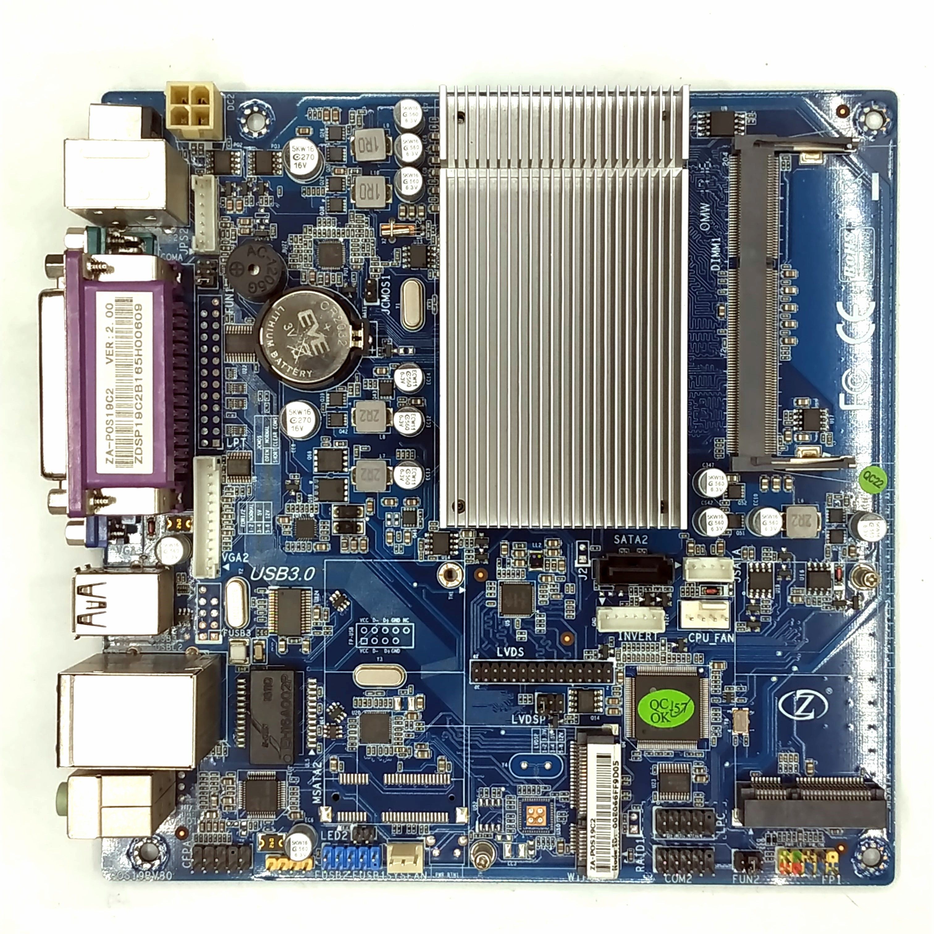 主板收银机爱宝j1900dc12v供电支持lvds内屏19c2主板