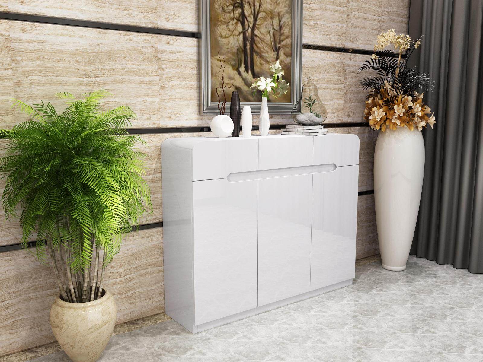 鞋柜超薄白色现代简约田园鞋架大容量烤漆欧式实木鞋柜