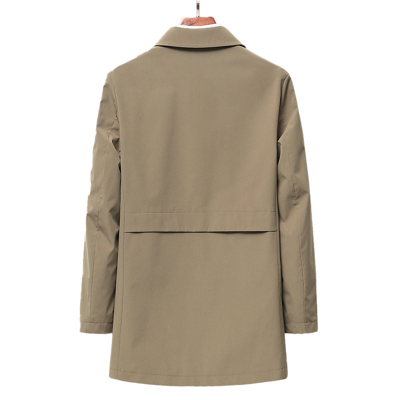 aquascutum雅格狮丹品牌男装新款秋冬男士风衣休闲中长风衣