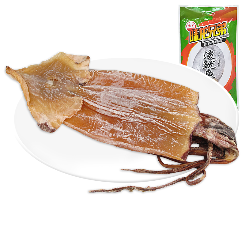 鱿鱼陆龙兄弟450g淡晒生高品质经典海鲜干货鱿鱼干