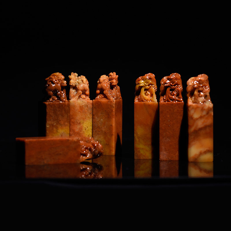 【西泠印社】孤山印石麒麟雕钮篆刻印章石材方章文房四宝送礼盒装