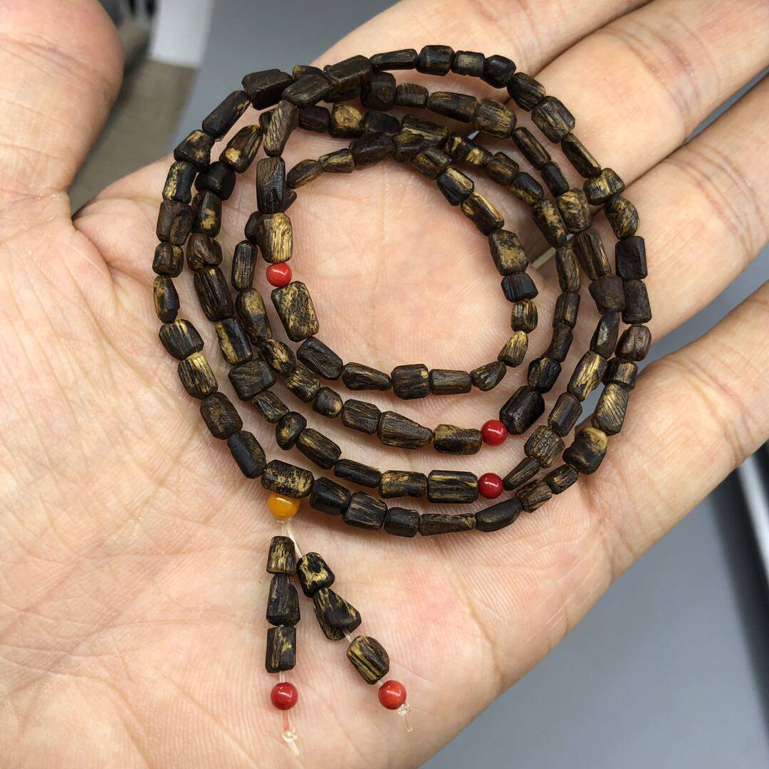 女士精美沉水级收藏老料文莱随行沉香手串佛珠佛珠
