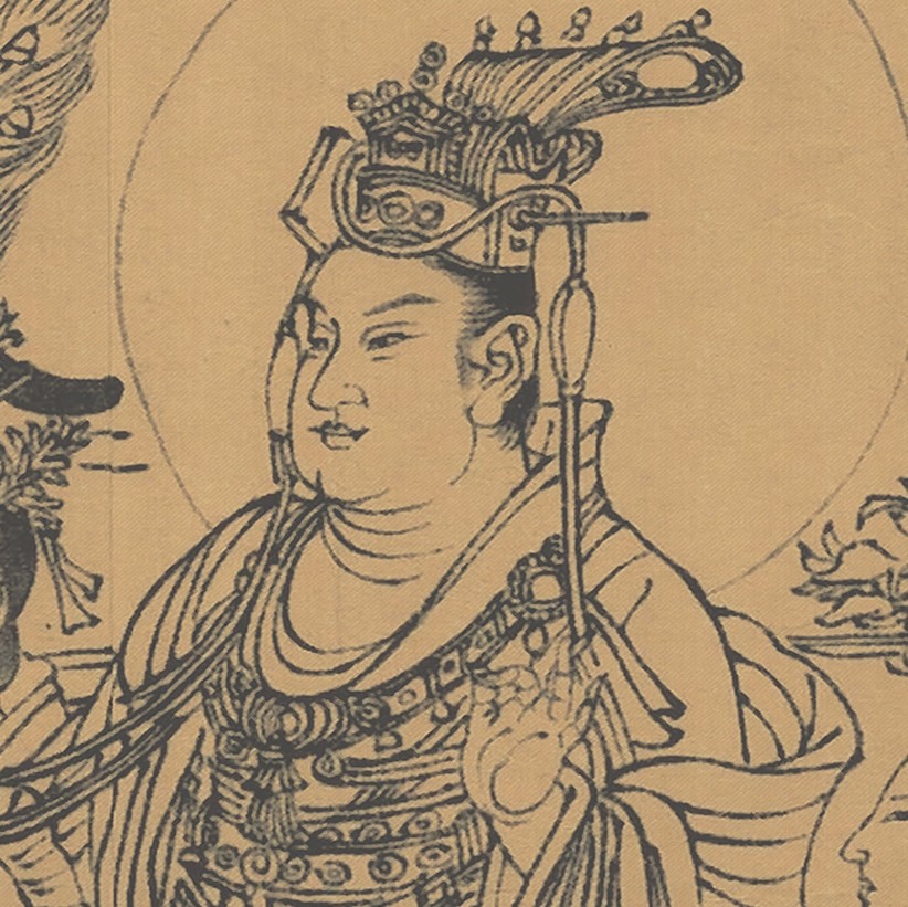 八十七神仙吴道子白描古画国画高清tif微喷装饰设计素材