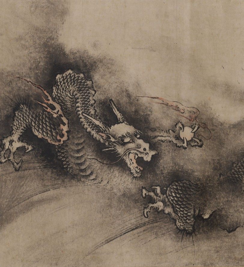 陈容九龙龙图全卷古代古典水墨墨龙腾云戏水设计素材