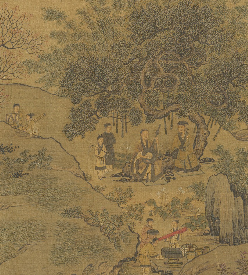 刘松年西园雅集图宋代名画工笔古代名流聚会人物国画电子图片
