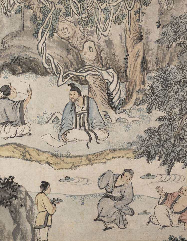 钱榖兰亭修禊明朝古代文人聚会论道国画高清设计素材