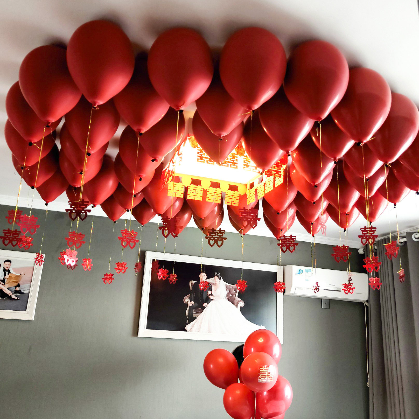 ins网红气球客厅吊顶浪漫结婚婚礼婚房装饰婚房装扮用品