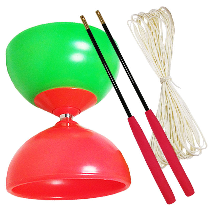 空竹包邮申澳澳牌双色双碗轴承双头初学健身空竹