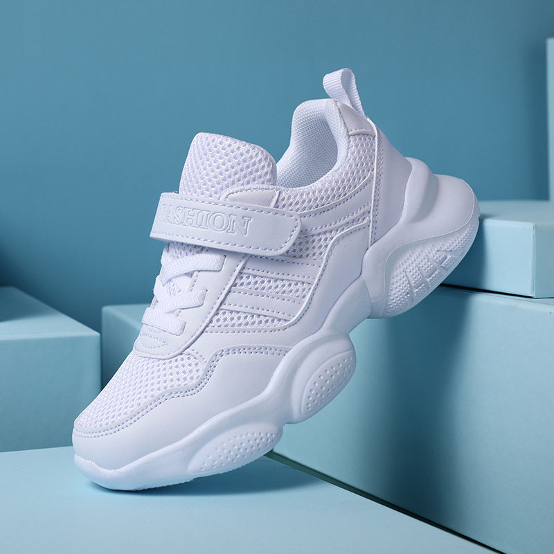 儿童老爹网鞋男女童鞋幼儿园小学生校园小白鞋六一运动鞋