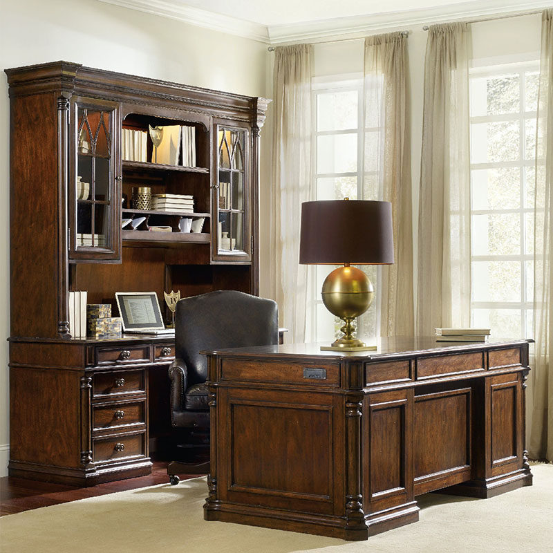 美式高端定制复古做旧大班台别墅大户户型豪华书桌