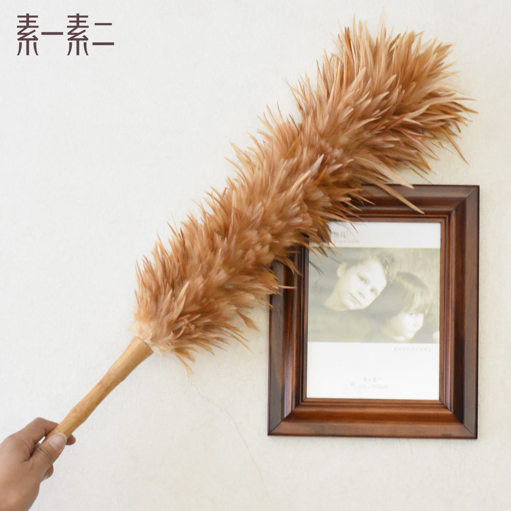 素一素二家用鸡毛毛掸子扫灰可伸缩除尘掸床清扫神器除尘掸
