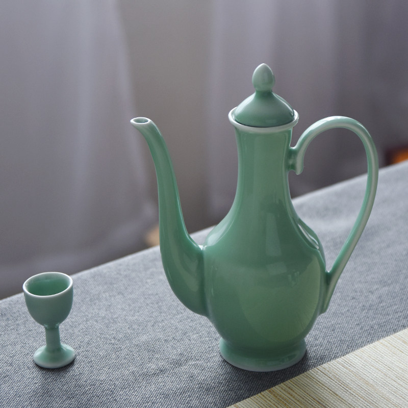 青瓷酒杯宫廷家用中式仿古酒具白酒杯黄酒清酒家用酒壶