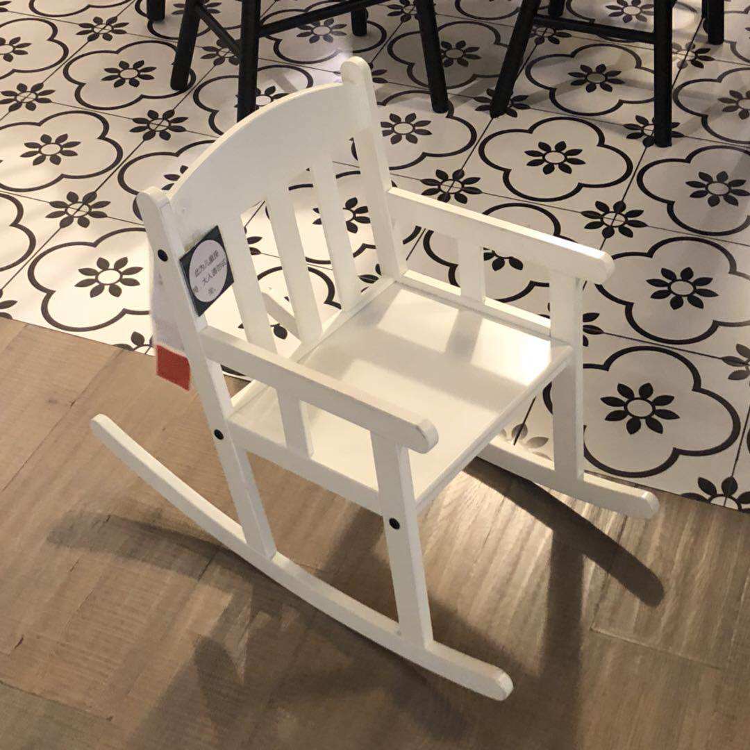 摇椅宜家国内代购桑维白色儿童扶手实心松木其它椅子