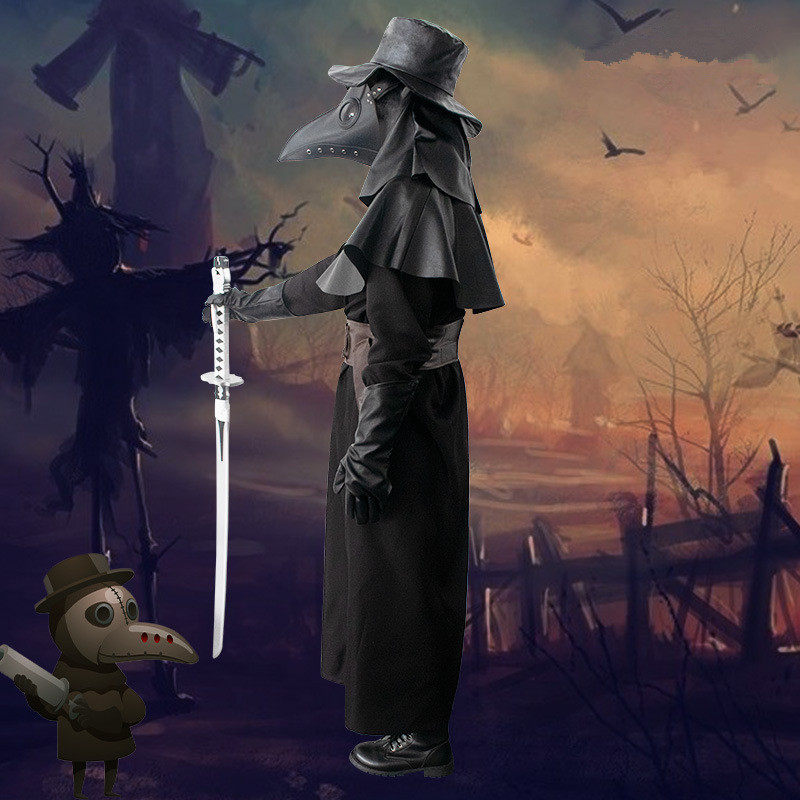 万圣节瘟疫cosplay医生服装暗黑地牢英雄恐怖乌鸦cosplay男装