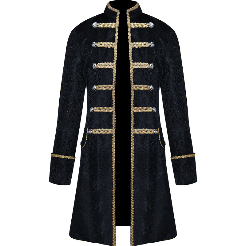 万圣节跨境哥特式中世纪礼服复古服装中长朋克男款cosplay男装