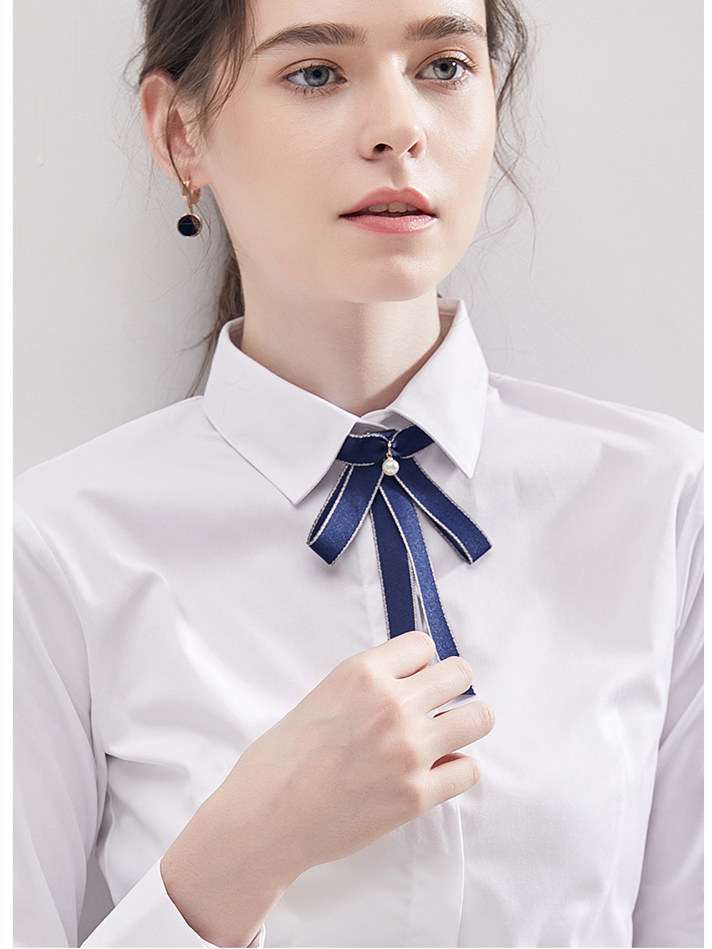 领结蝴蝶结珍珠设计学院布艺领花空姐职业正装领结