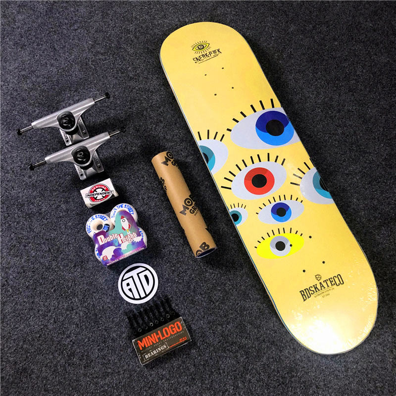 滑板西班牙卡通猫bd组装destructo支架双翘男女生atd滑板