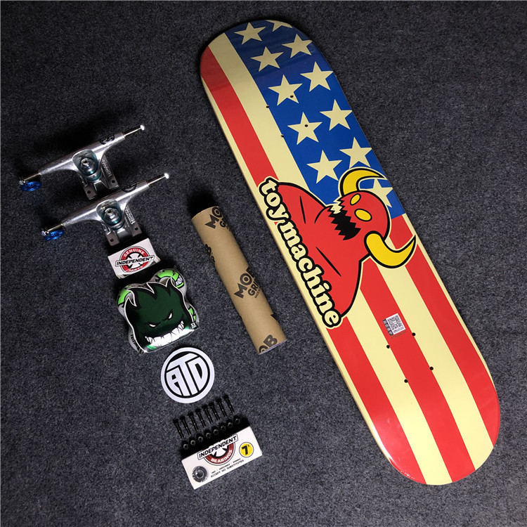 美国toymachine组装滑板高级双翘spitfire轮子thunder