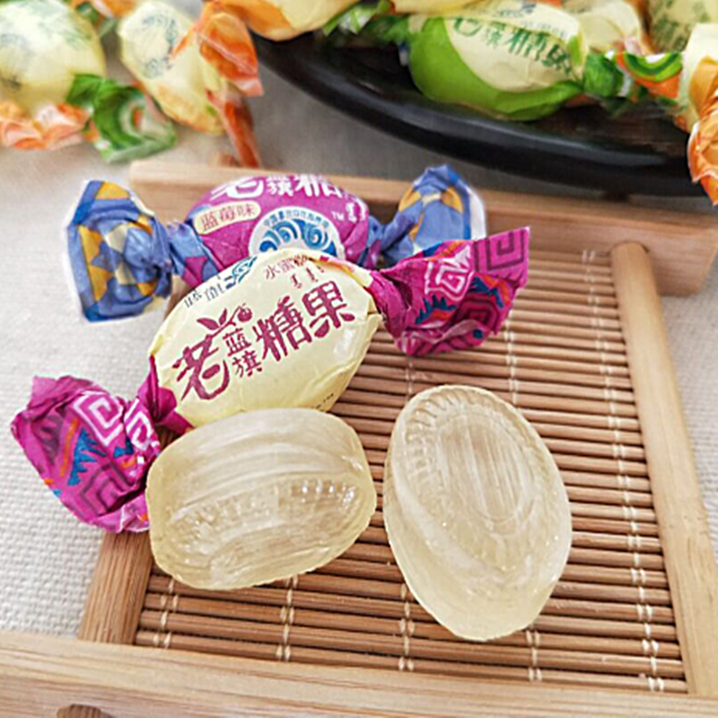 长虹糖球蓝旗老式水果糖怀旧硬糖糖果散装袋装糖果
