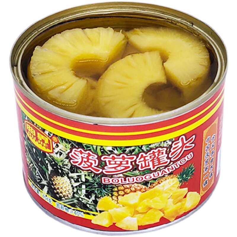 湛江徐闻曲界特产菠萝罐头商用包邮整箱圆片水果罐头