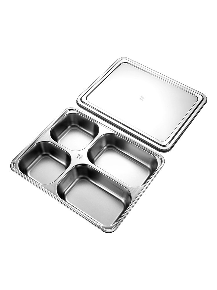 餐盘快餐不锈钢食堂学生成人家用加深盘