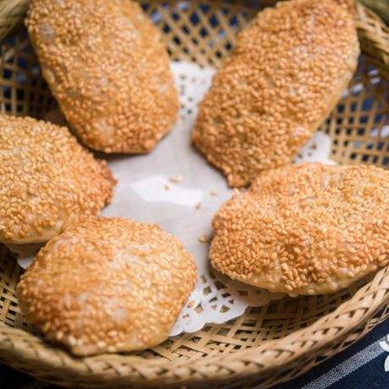 乡绿海蓝草炉烧饼240g速冻半成品油炸点心早餐吊炉手工迷你肉松饼