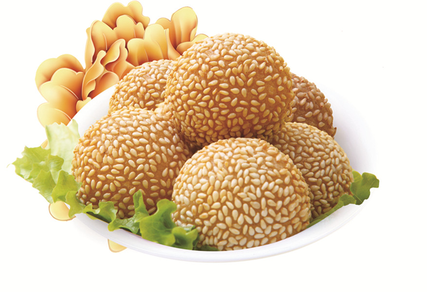 思念芝麻球油炸半成品小吃速冻麻团营养早餐面食260gx12个