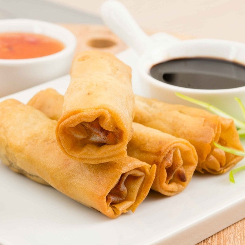 千味央厨全素春卷 速冻半成品早餐油炸小吃 香脆蔬菜卷 260g=16根